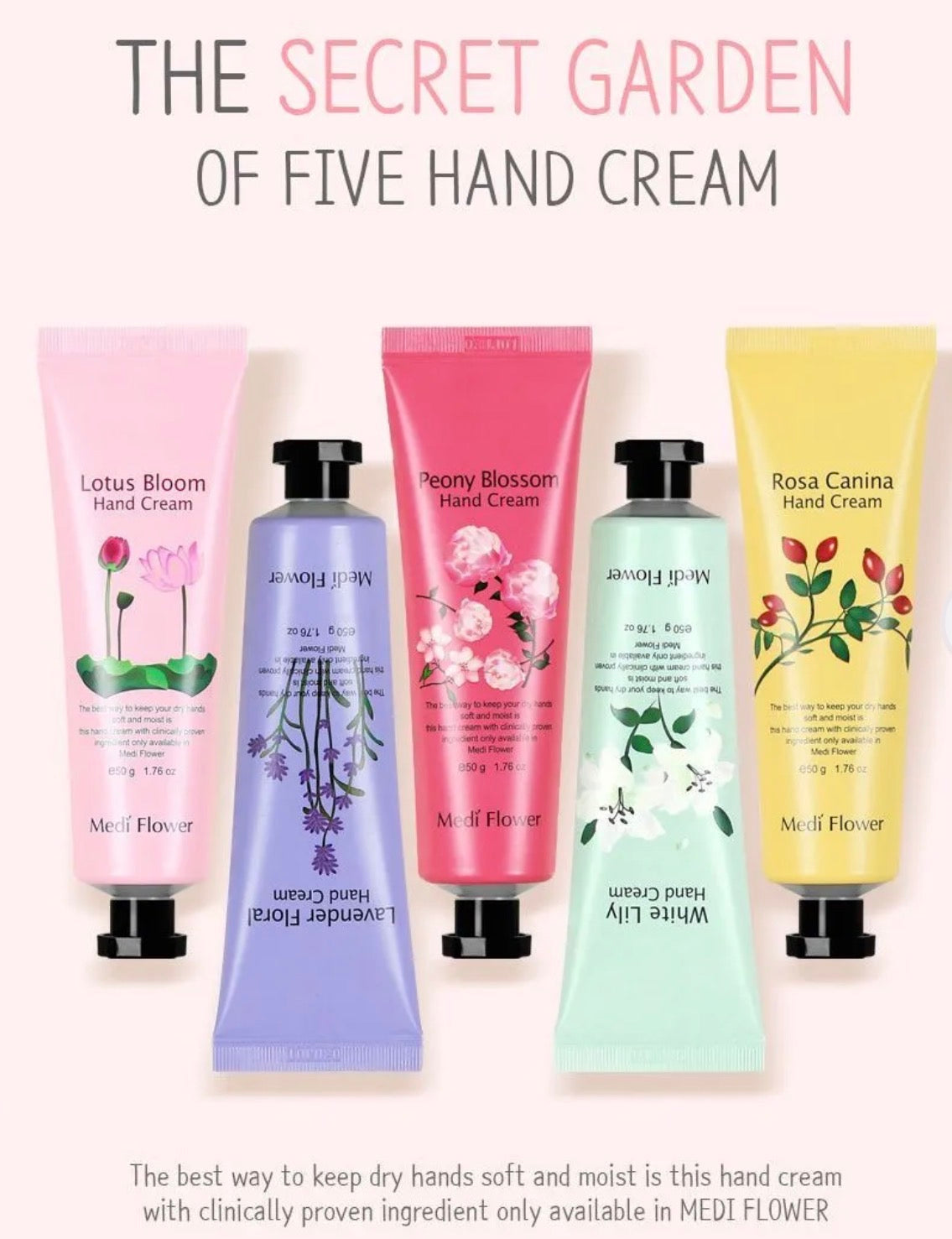 MediFlower - The Secret Garden of Five Hand Cream Set
