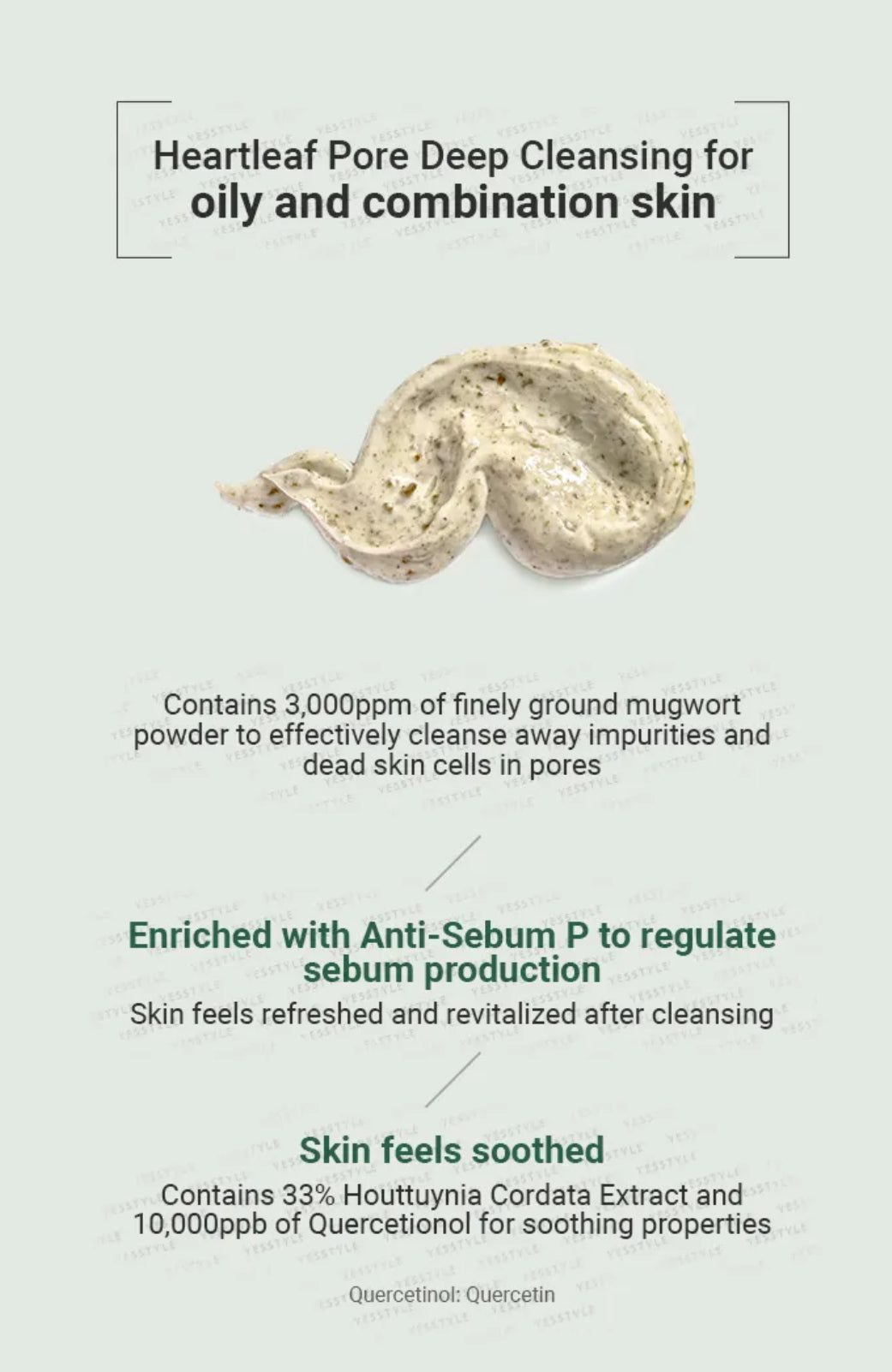 Anua - Heartleaf Quercetinol Pore Deep Cleansing Foam.