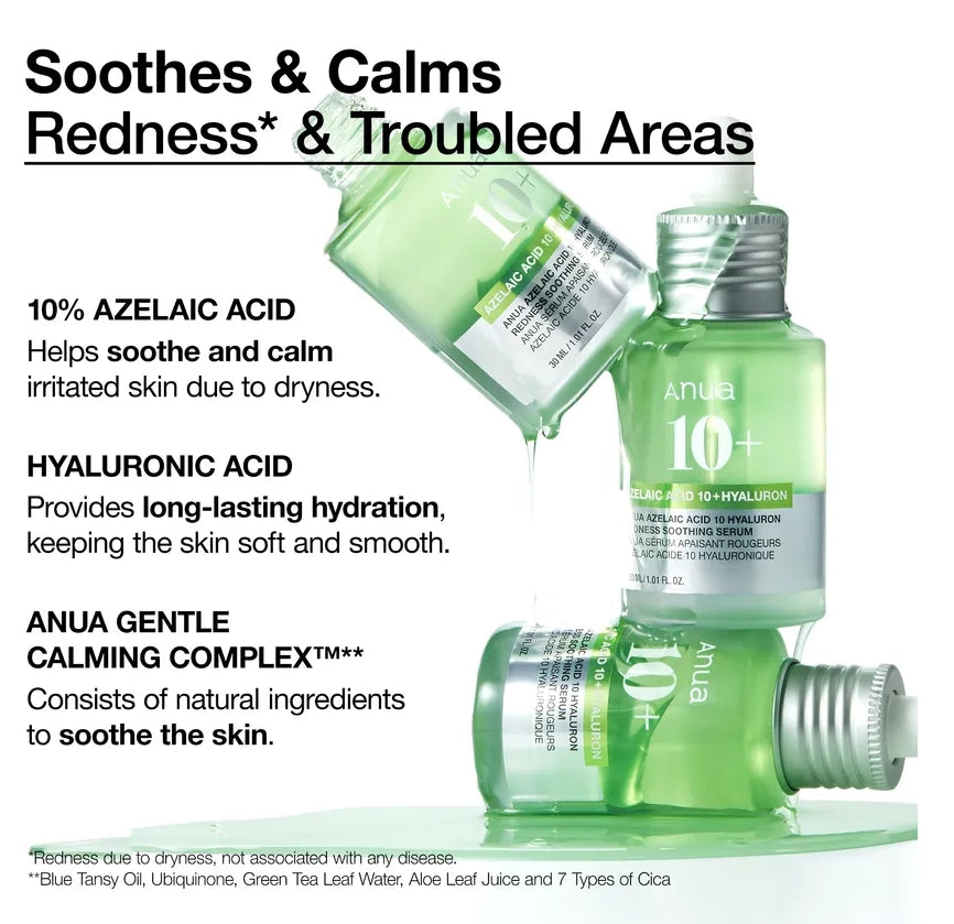 Anua - Azelaic Acid 10 Hyaluron Redness Soothing Serum