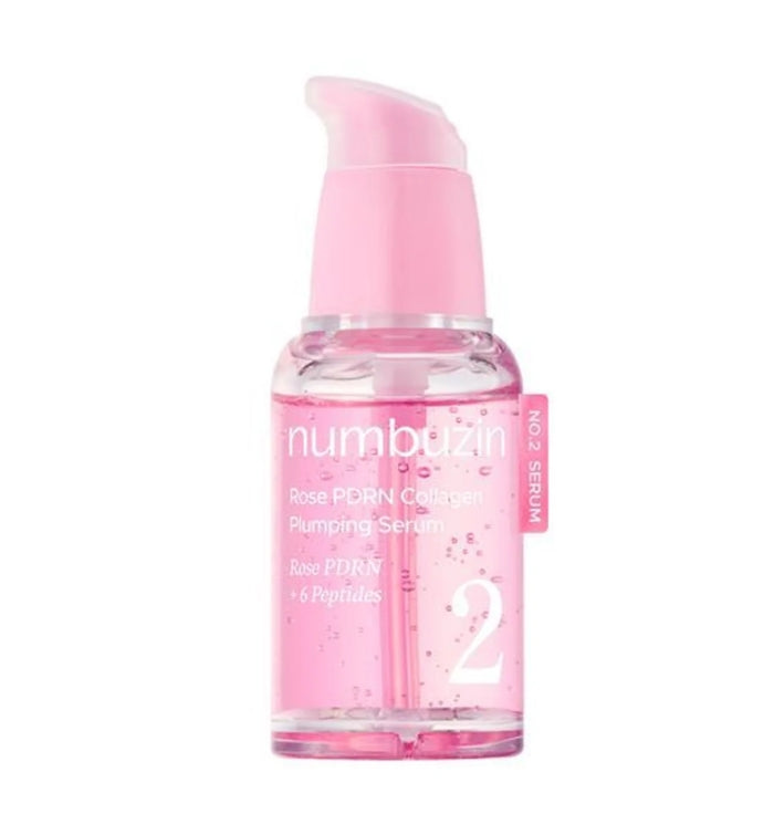 Numbuzin No.2 Rose PDRN Collagen Plumping Serum.