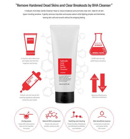 COSRX. Salicylic Acid Daily Gentle Cleanser.