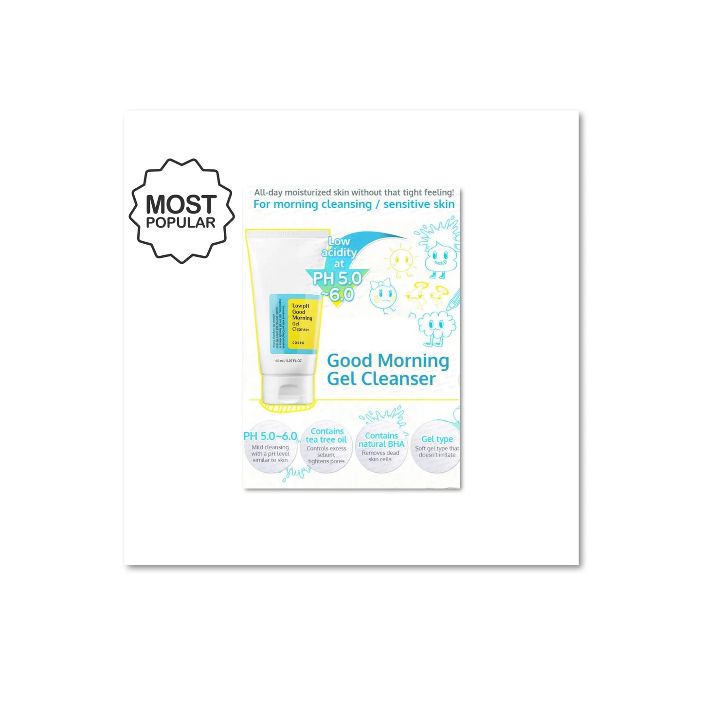 COSRX. Low pH Good Morning Gel Cleanser.